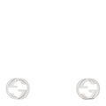 Gucci Sterling Silver Interlocking GG Stud Earrings
