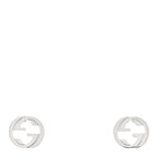 Gucci Sterling Silver Interlocking GG Stud Earrings