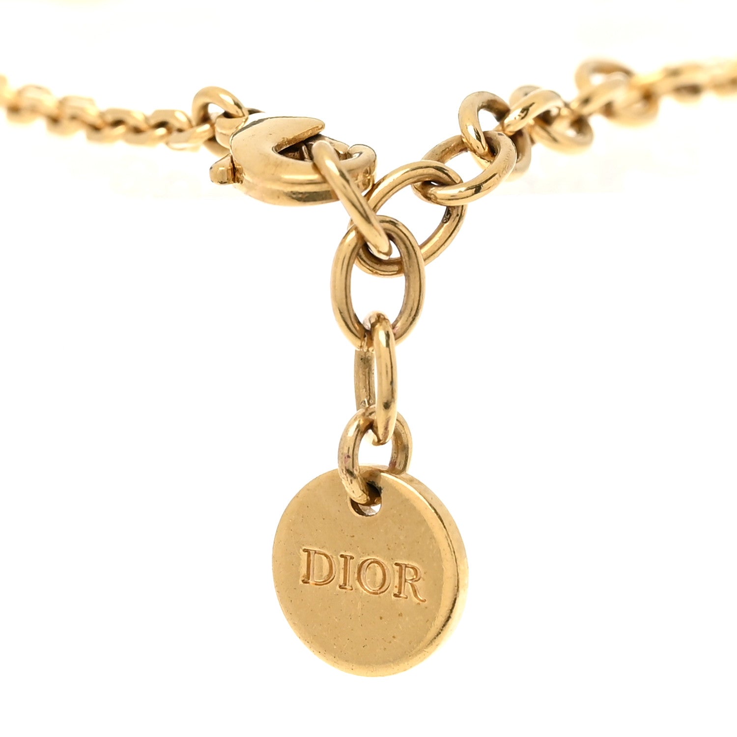Christian Dior Metal Crystal CD Star Bracelet Gold