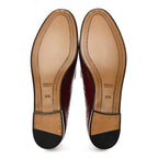 Gucci Betis Glamour Calfskin Guccissima Womens Jordaan Loafers 37.5 Rosso Ancora