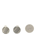 Chanel Logo Clip On Earrings Silver
