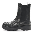Miu Miu Calfskin Flame Chelsea Boots 41  Black