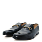 Gucci Betis Glamour Calfskin Horsebit Mens Jordaan Loafers 9.5 Black