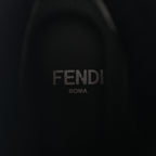 Fendi Calfskin Stretch Fabric Rockoko Biker Boots 37 Tobacco Black Marino