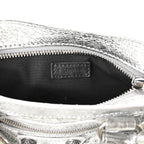 Balenciaga Agneau Arena Neo Cagole Mini Handbag Silver