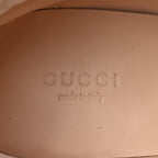 Gucci Calfskin GG Supreme Monogram Nappa Quilted Lace Up Ankle Boots 41 Mystic White Beige