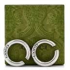 Gucci Metal Speculum Majus Cuff Earrings Silver