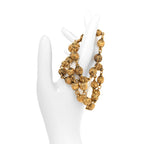 Chanel Metal Beaded Multistrand Bracelet Gold