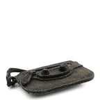 Balenciaga Denim Crystal Coin Purse Black