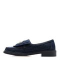 Chanel Denim CC Turnlock Loafers 36.5 Dark Blue