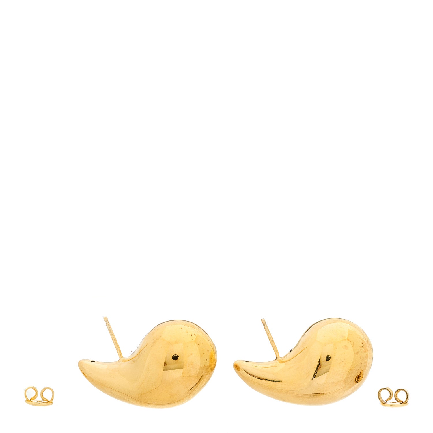 Bottega Veneta Sterling Silver Small Drop Earrings Gold