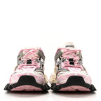 Balenciaga Mesh Nubuck Effect Fabric LED Womens Track Sneakers 38 Grey Pink Black