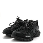 Balenciaga Mesh Nubuck Effect Fabric LED Womens Track Sneakers 37 Black