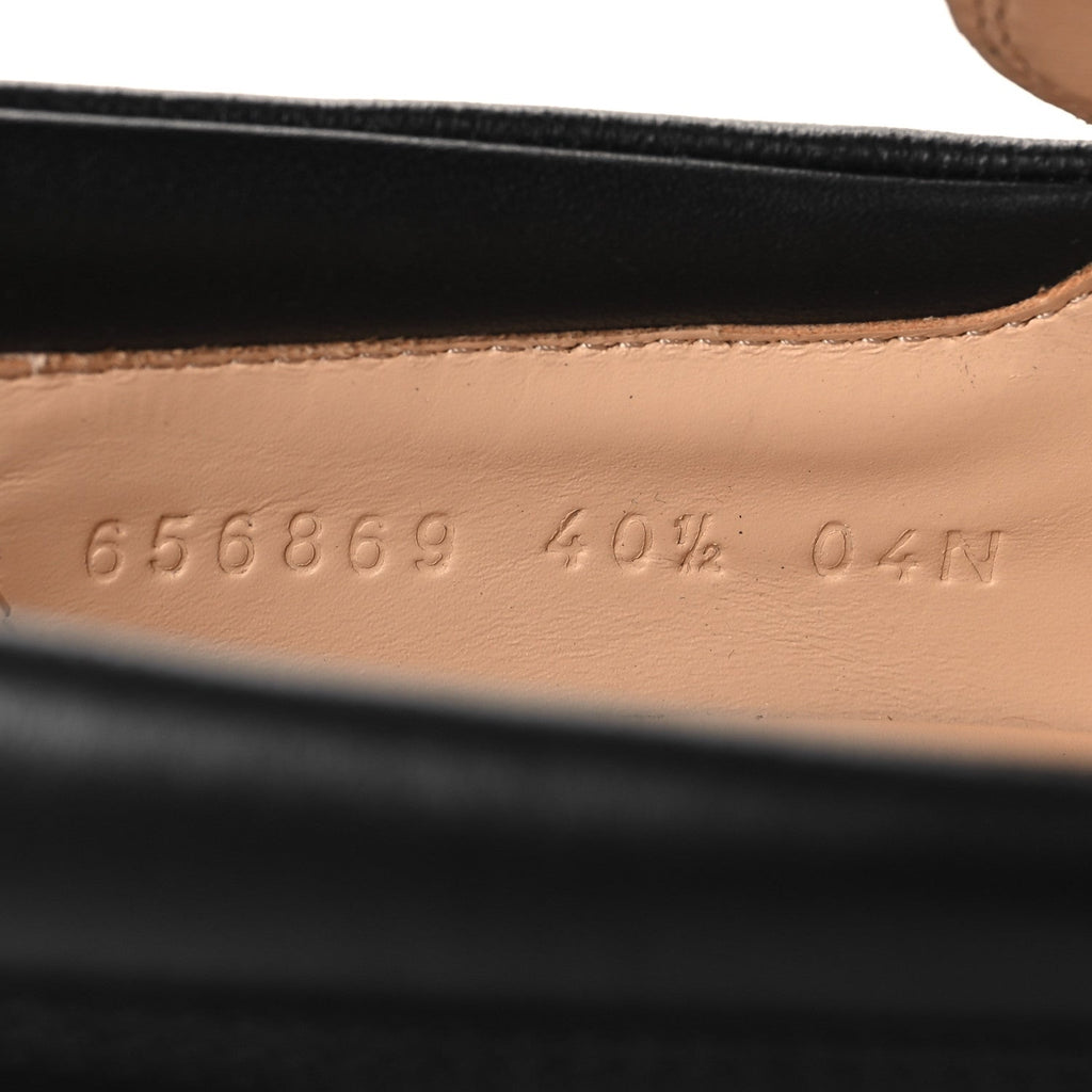 Gucci Magnum Calfskin Nappa Samoa Womens Horsebit Platform Chunky Lug Sole 40mm Loafers 40.5 Black
