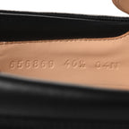 Gucci Magnum Calfskin Nappa Samoa Womens Horsebit Platform Chunky Lug Sole 40mm Loafers 40.5 Black
