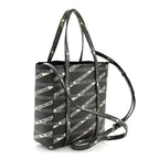 Balenciaga Coated Canvas Losange Monogram XXS Tote Black Grey