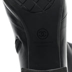 Chanel Stretch Lambskin Cap Toe CC Short Boots 39 Black