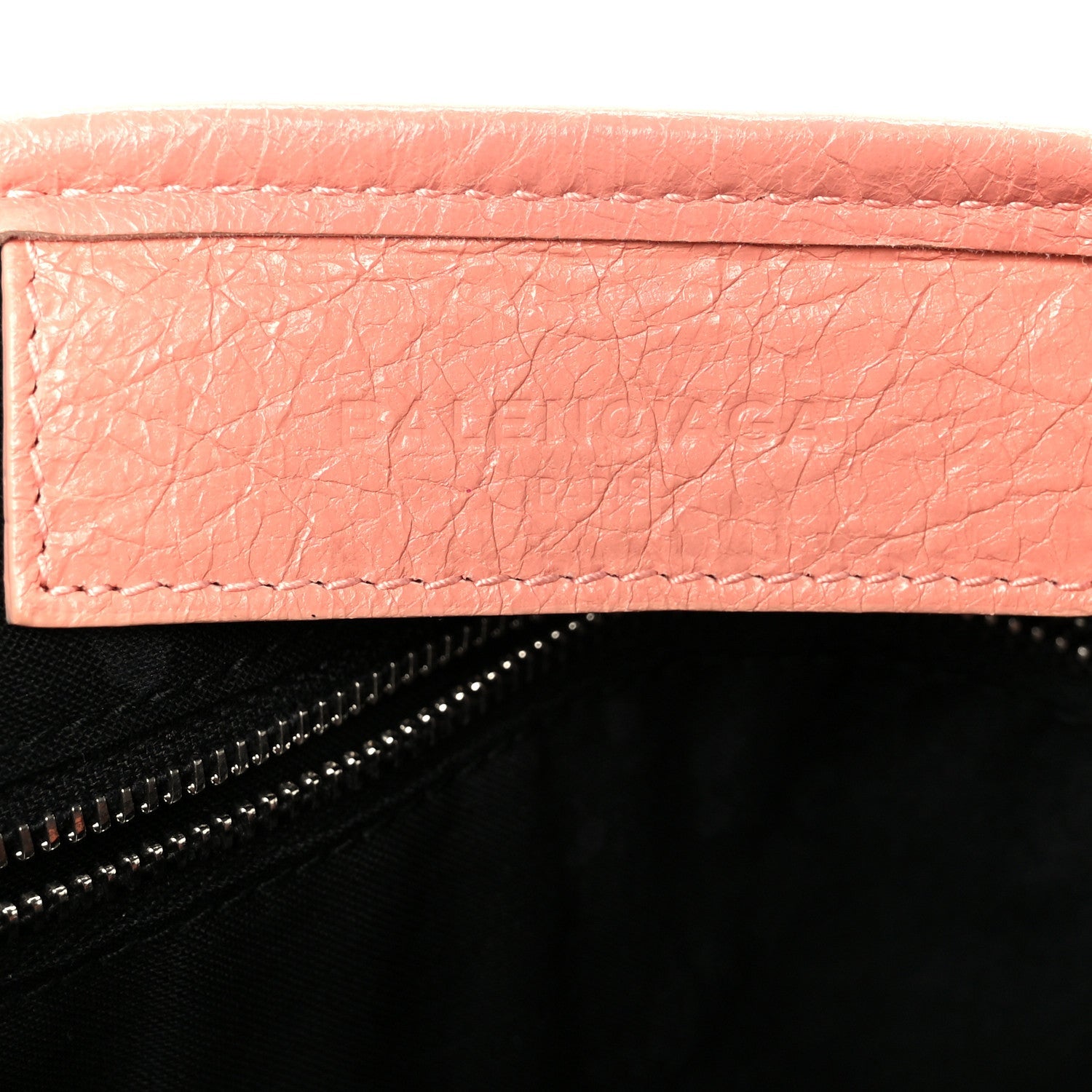 Balenciaga Agneau Stadio Ruban Viscose Navy Cabas XS Rose Ballerine