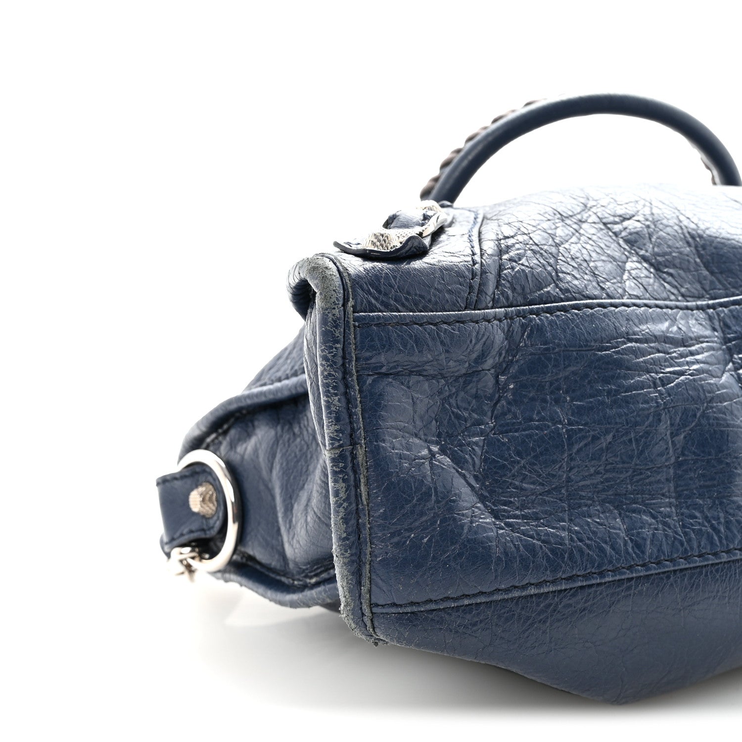 Balenciaga Agneau Giant 12 Silver Hardware S City Bleu Roi