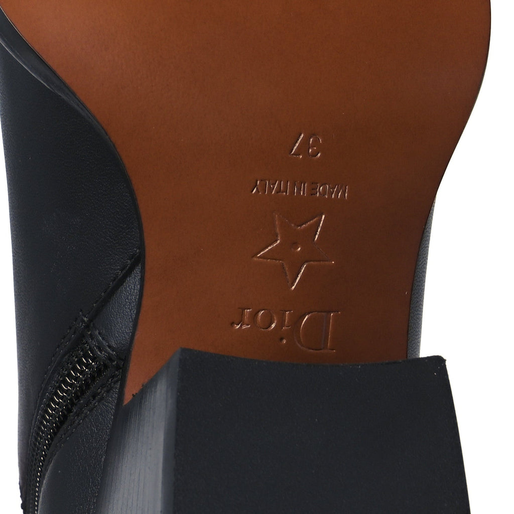 Christian Dior Shaded Calfskin Ombre L.A. Ankle Boots 37 Black Rouge
