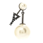 Christian Dior Crystal Pearl My ABCDior Y Tribale Earring Black Silver