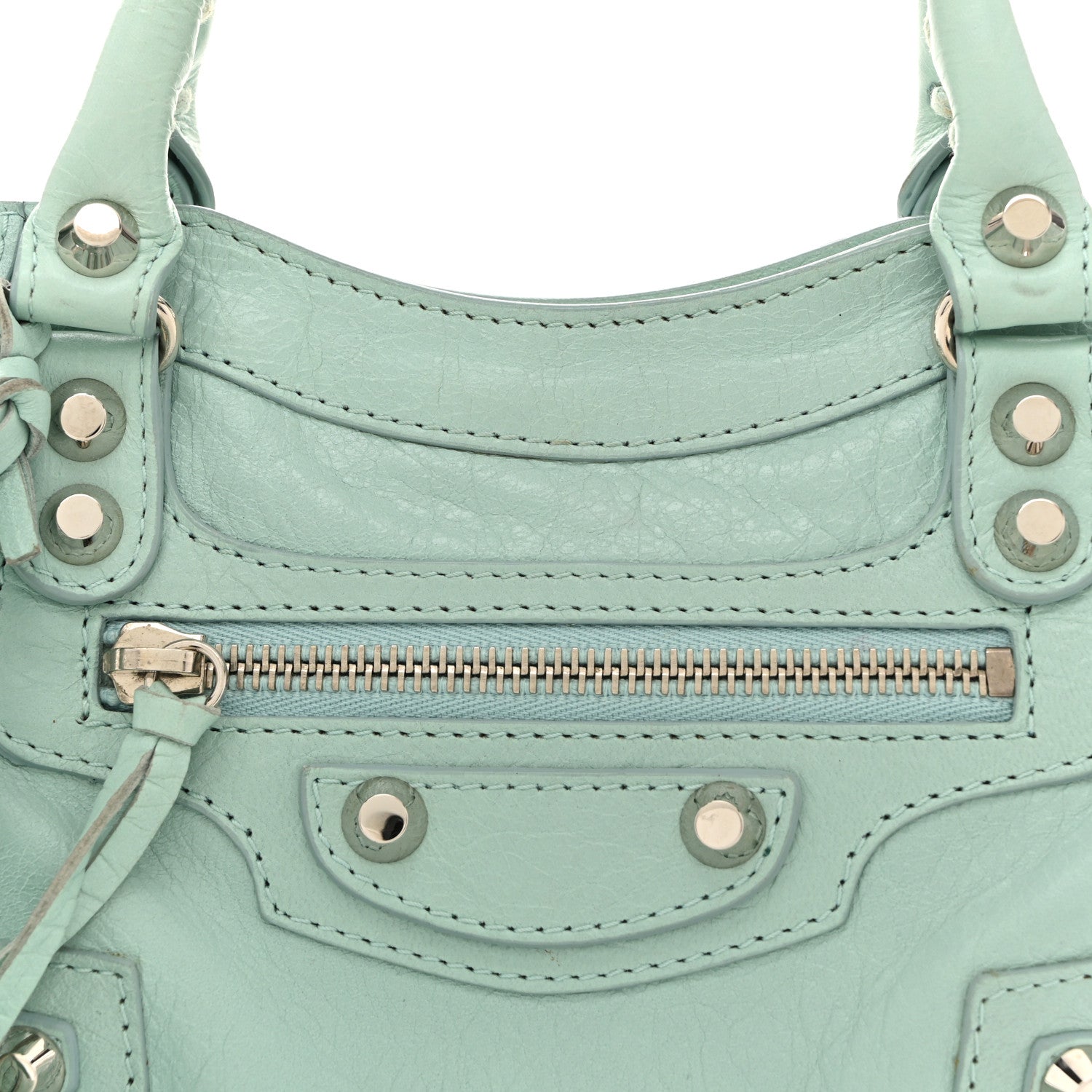 Balenciaga Agneau Classic Silver Hardware Mini City Maldives