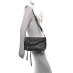 Balenciaga Agneau Arena Storico Classic Hardware Small Le City Moto Black