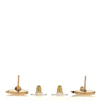 Chanel Metal Enamel Cha-Nel Logo Drop Earrings Gold Black
