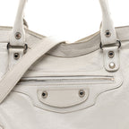 Balenciaga Arena Storico Classic Silver Hardware Medium Le City Optic White