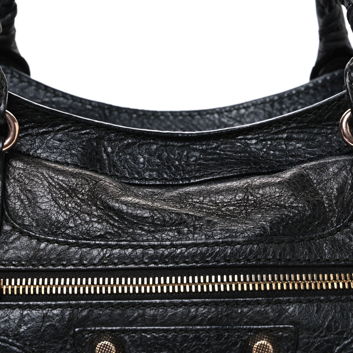 Balenciaga Agneau Giant 12 Rose Gold Hardware City Black