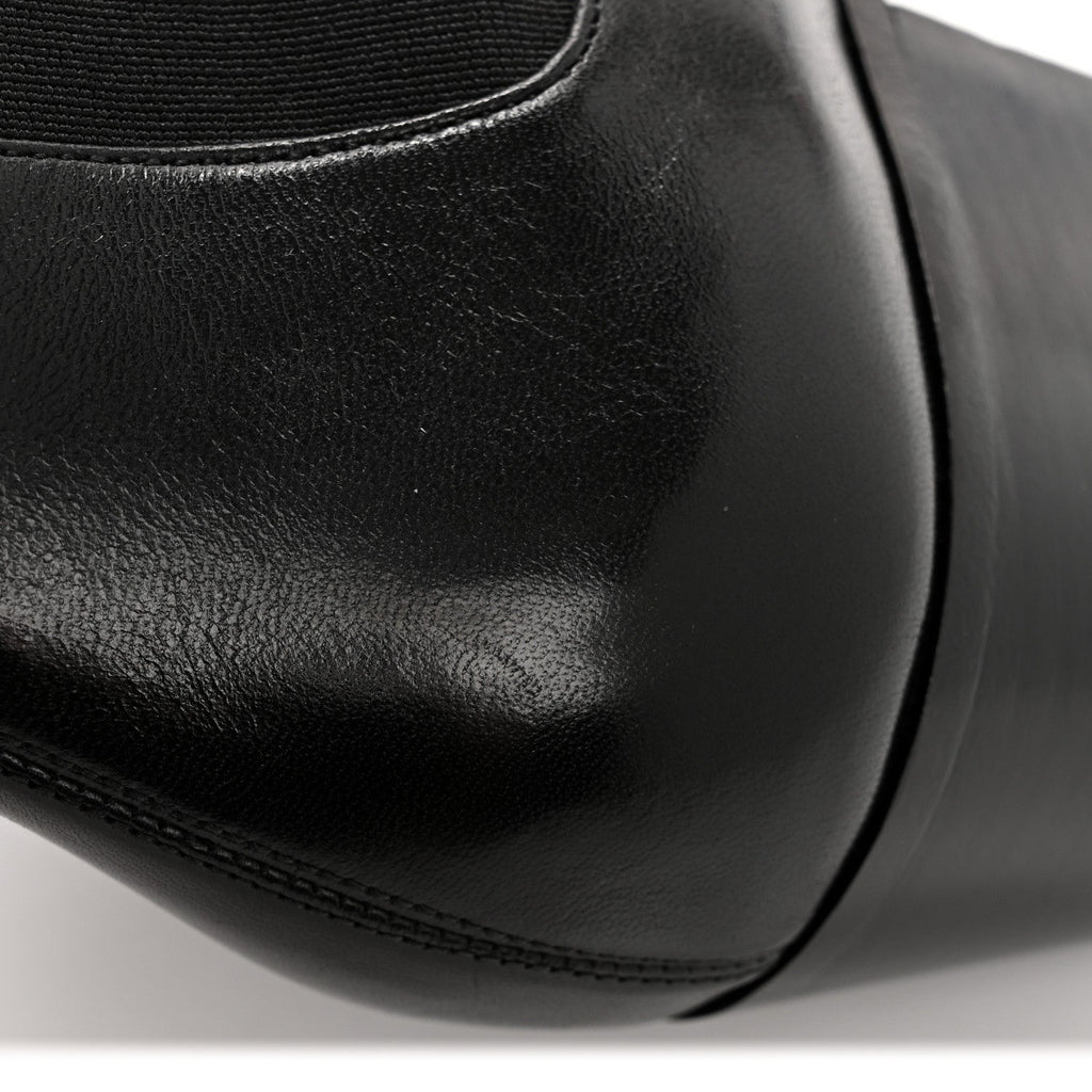 Saint Laurent Incrociato Muriel Vassili 60 Ankle Zip Boots 36 Black