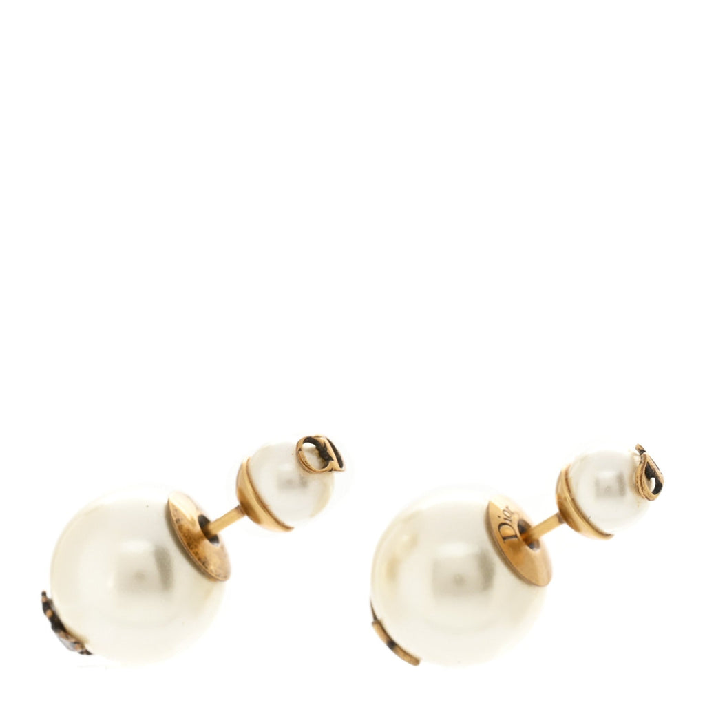 Christian Dior Pearl Bee Star Mise En Dior Tribal Earrings Gold