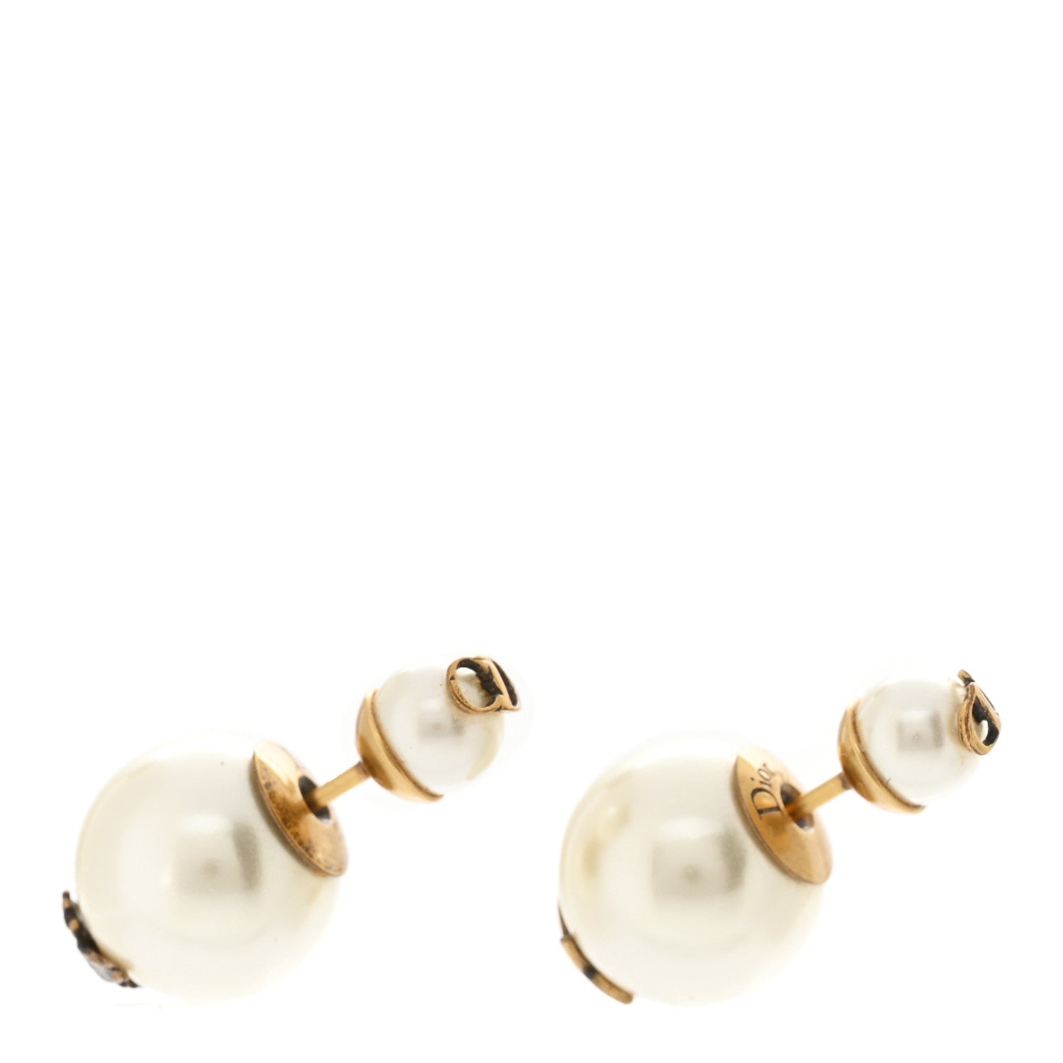 Christian Dior Pearl Bee Star Mise En Dior Tribal Earrings Gold