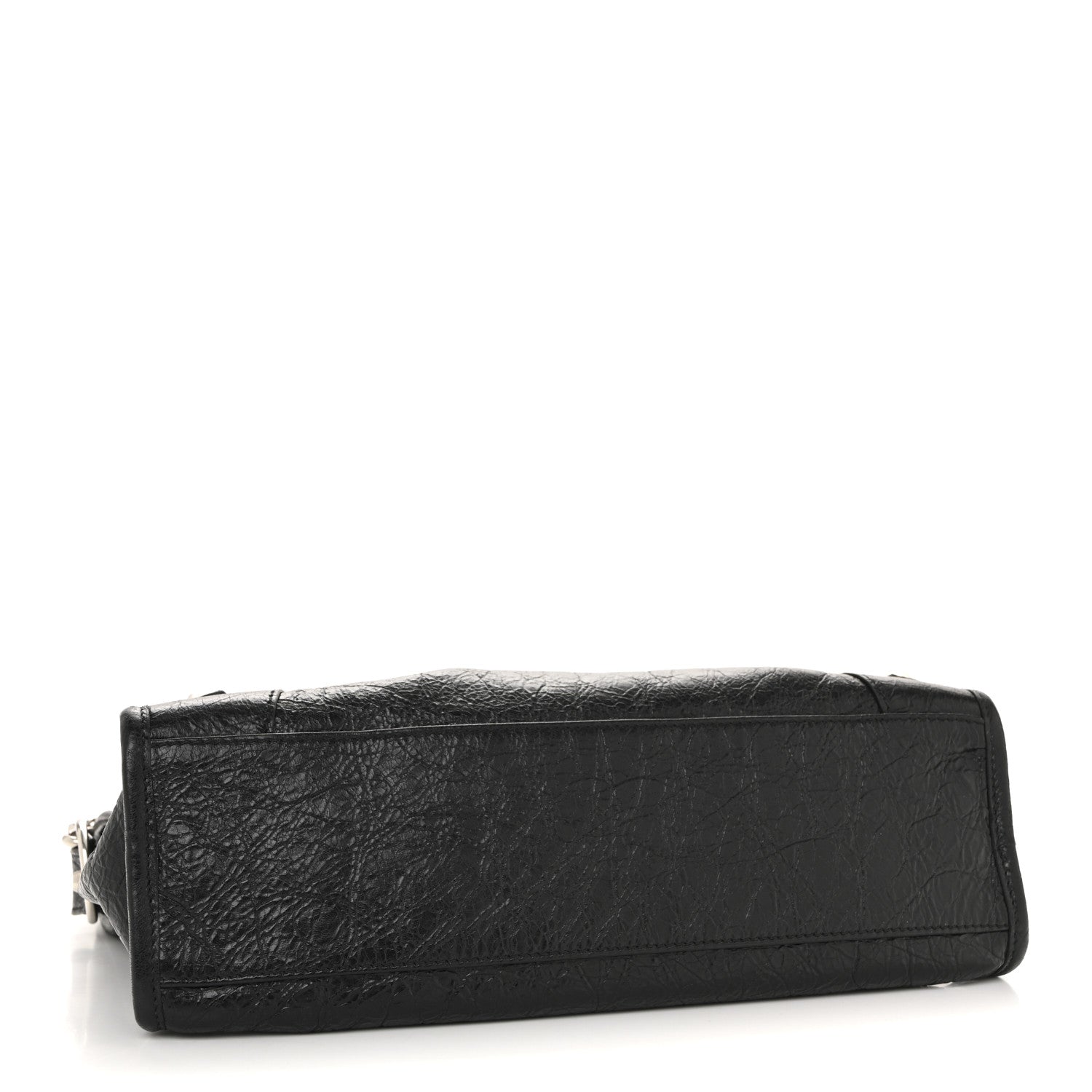 Balenciaga Agneau Arena Storico Silver Hardware Small Le City Black