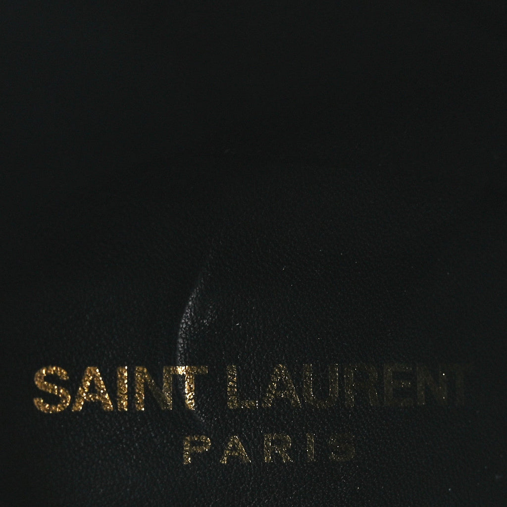 Saint Laurent Vitello Marilyn Auteuil 105 Ankle Zip Boots 37.5 Black