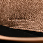 Balenciaga Chevre Gold Metallic Edge Hardware Continental Zip Around Wallet Rose Des Sables