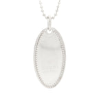 Gucci Sterling Silver Trademark Logo Oval Pendant Necklace