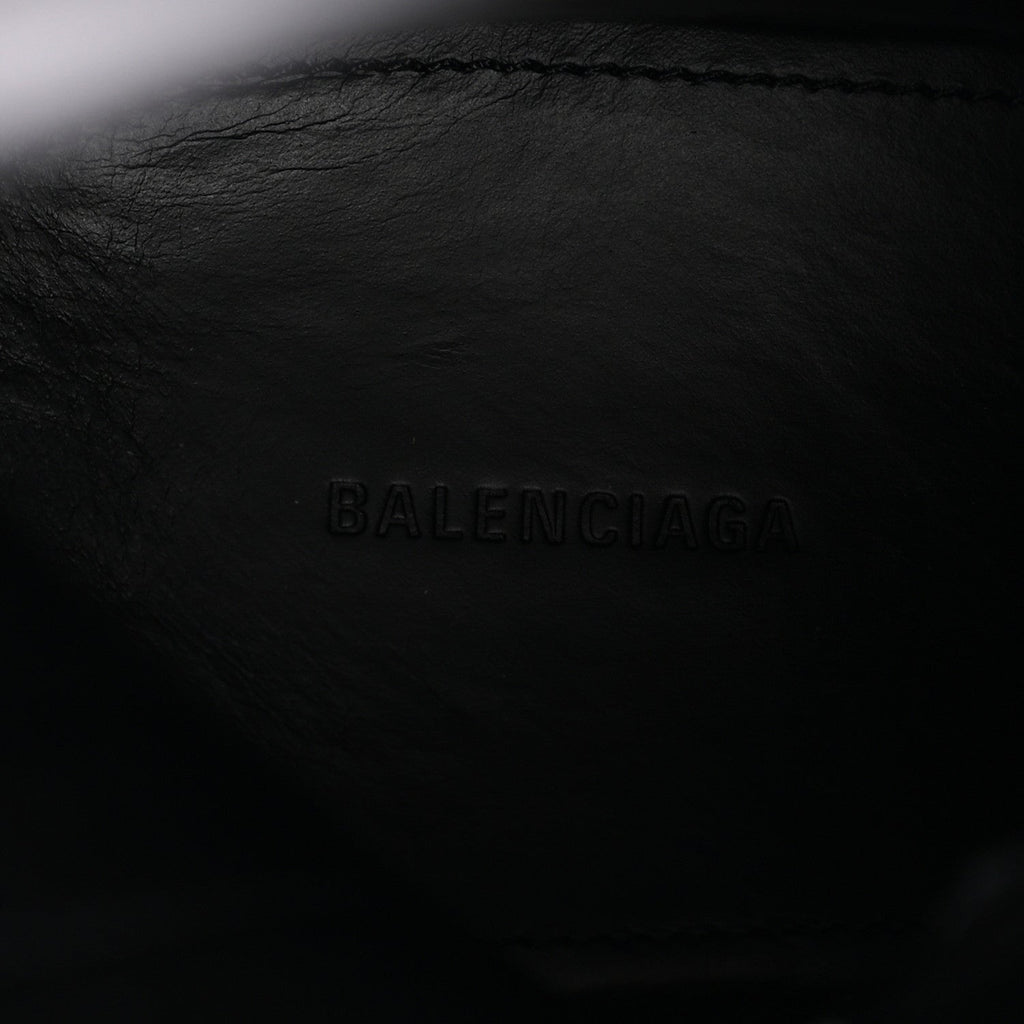 Balenciaga Calfskin Womens Bulldozer Lace Up Boots 37 Black