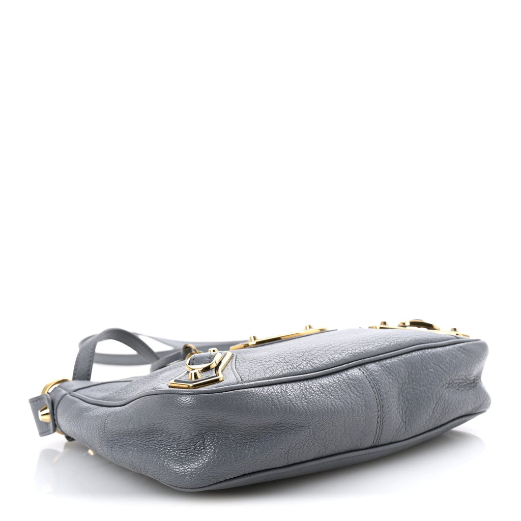 Balenciaga Chevre Gold Metallic Edge Hardware Hip Gris Acier