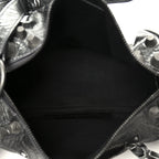 Balenciaga Agneau Arena Le Cagole Cylinder Bag Steel Grey