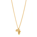 Chanel Metal Pearl Crystal CC Dakar Pendant Necklace Gold White