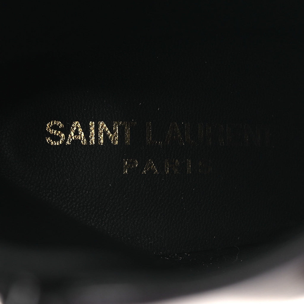 Saint Laurent Vitello Marilyn Auteuil 105 Ankle Zip Boots 37.5 Black