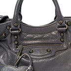 Balenciaga Agneau Arena Neo Cagole City Handbag Dark Grey