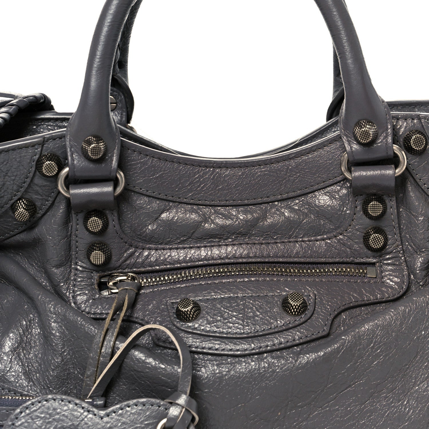 Balenciaga Agneau Arena Neo Cagole City Handbag Dark Grey