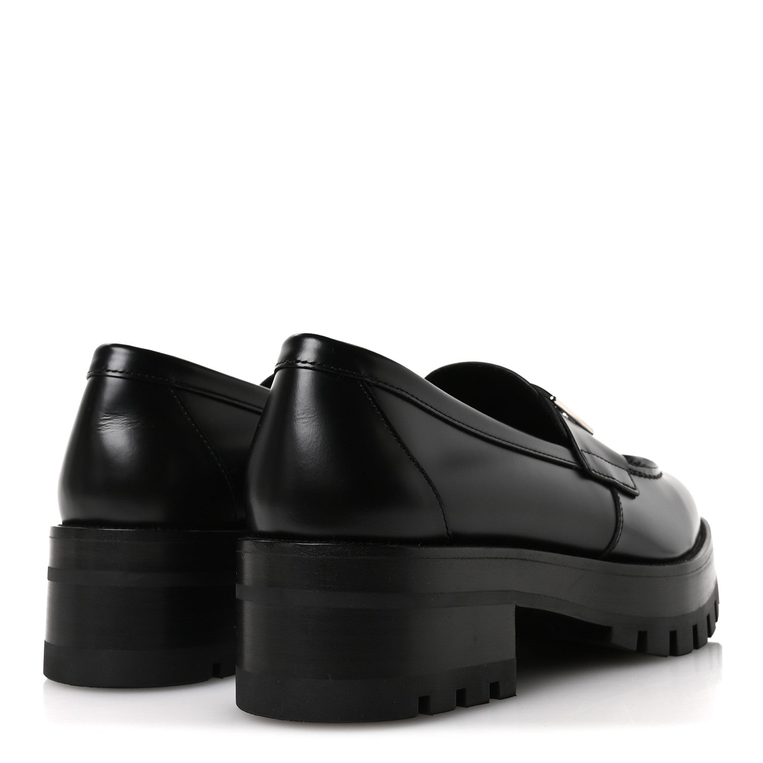Chanel Calfskin Metal CC Loafers 40 Black