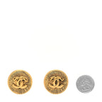 Chanel CC Button Clip On Earrings Gold