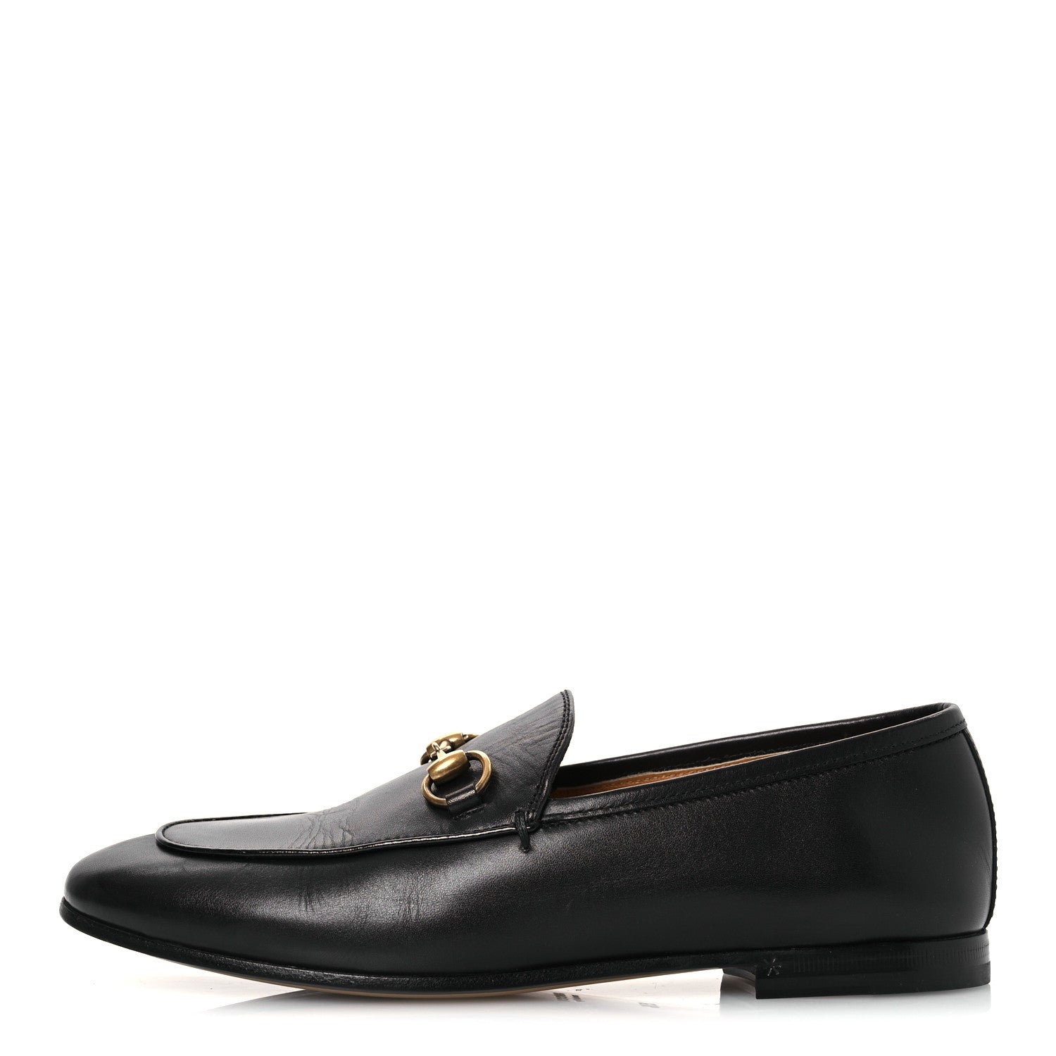 Gucci Calfskin Womens Jordaan Loafers 35.5 Black