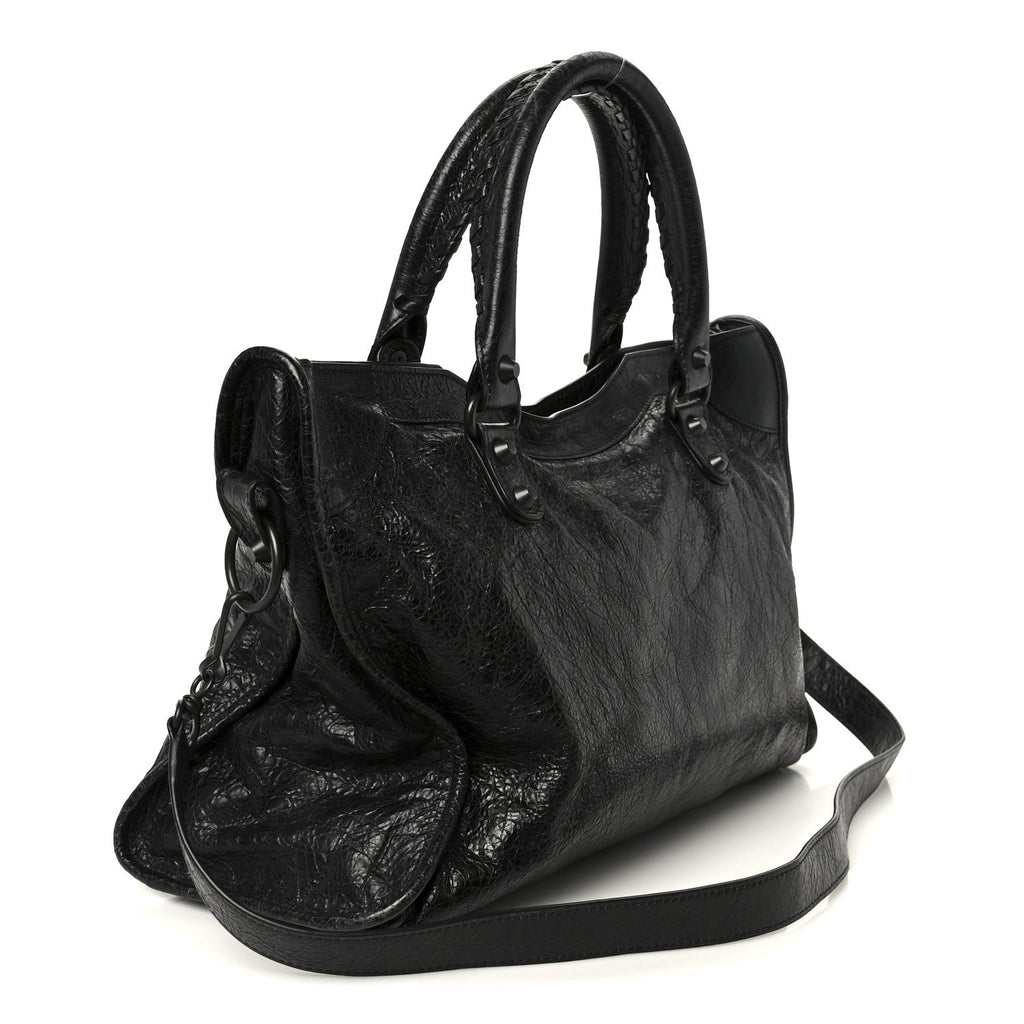Balenciaga Agneau Arena Storico Classic Hardware Medium Le City Black
