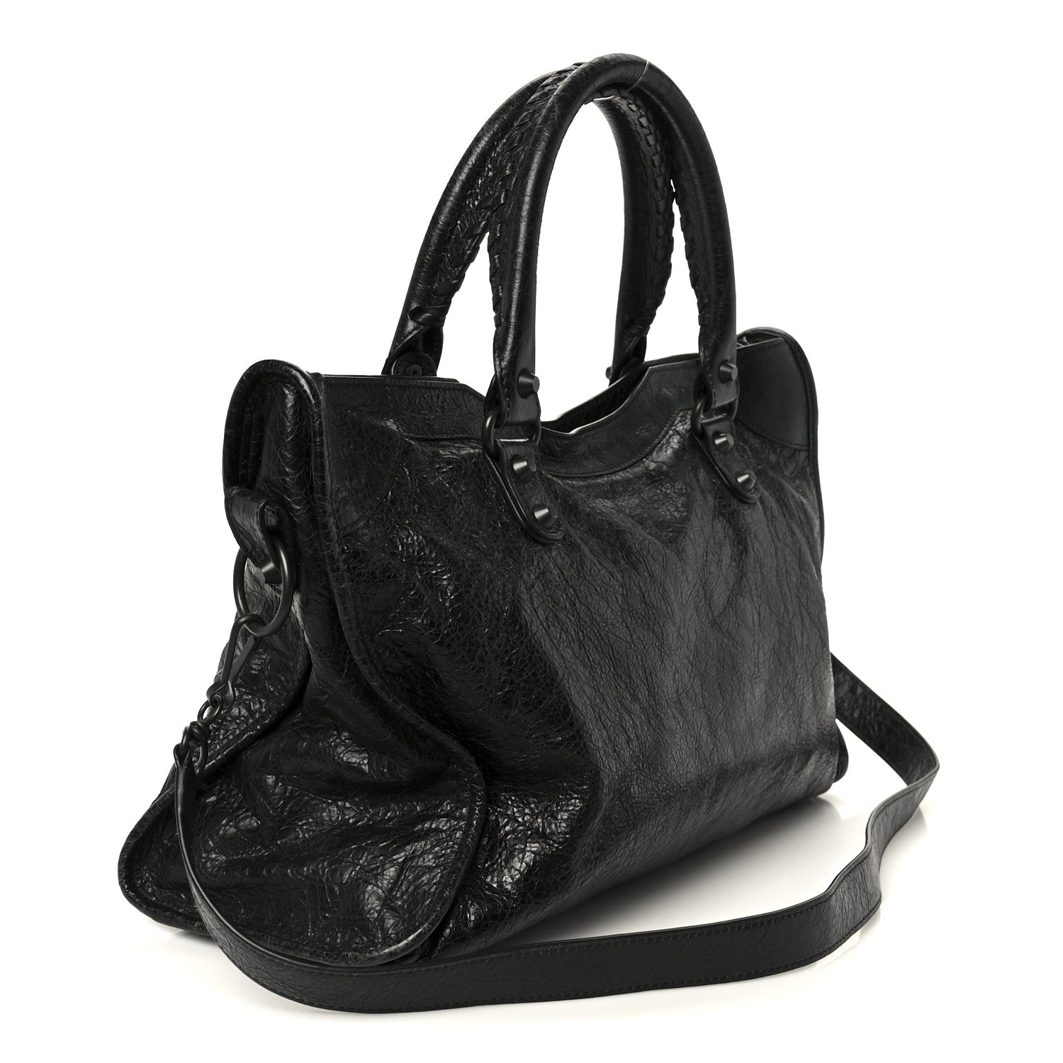 Balenciaga Agneau Arena Storico Classic Hardware Medium Le City Black