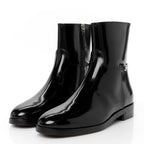Gucci Brushed Calfskin Michelangelo Slim Horsebit Ankle Boots 36 Black